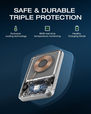 بطارية مغناطيسية رابد ماج Qi2 (10000 مللي أمبير) – أسود من إيكو فلو