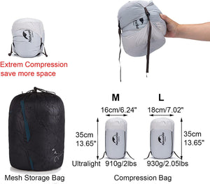 Naturehike CW400 mummy goose down sleeping Bag (Large) - Black