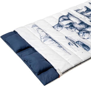 Naturehike Double Sleeping Bag Pattern With Pillow - Polar Bear (185+30)*145