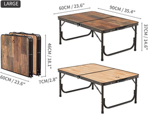 Naturehike MDF outdoor folding table (Large) - Wood grain