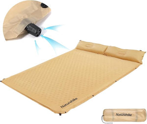 Naturehike D02- Double man spliced sleeping mat with pillow - Natural Yellow