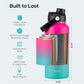Buzio Duet Series Water Bottle with 2 Lids and Sleeve 1L - Sorbet