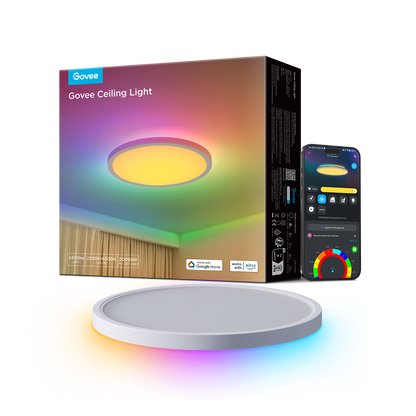 Govee 30cm RGBWW + RGBIC Smart circle Ceiling Light- H80A1