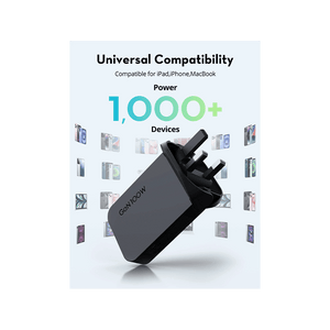 RavPower 2-Port USB-C PD 100W GaN Wall Charger - Black