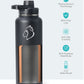 Buzio Trio Series Water Bottle with 3 Lids and Sleeve 1.2L - Shadow