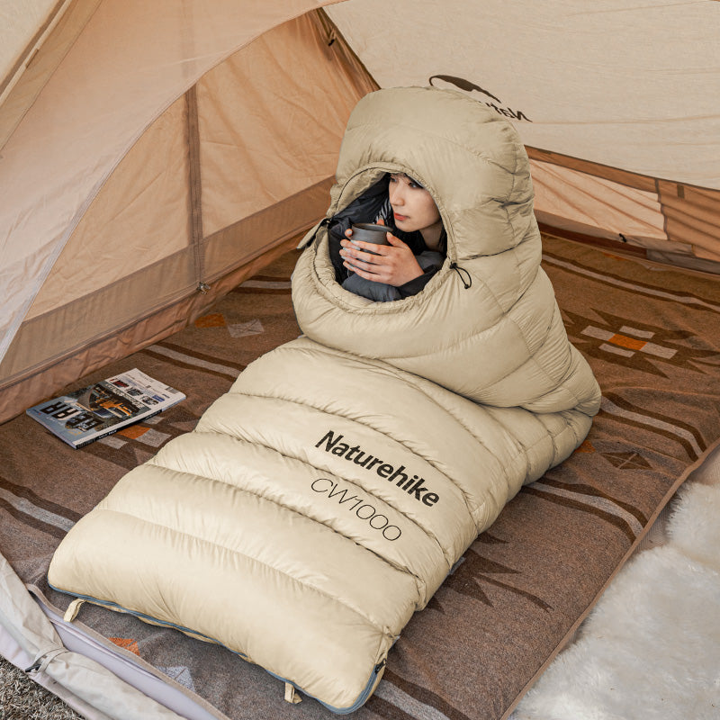 Naturehike CW700 Mummy Goose Down Sleeping Bag 700G - Khaki