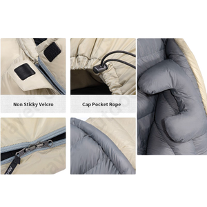 Naturehike CW700 mummy goose down sleeping Bag 700G - Khaki
