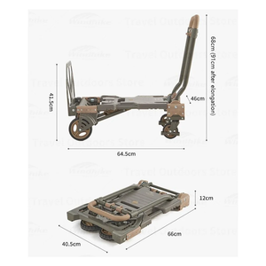 Naturehike (TC08) Multifunctional two-in-one cart - Army Green