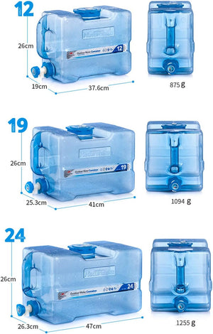 Naturehike PC 7 grade outdoor water container 12L - Blue Transparent