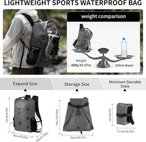 Naturehike Far Mountain Lightweight Shoulder Waterproof Bag - Black (25L)