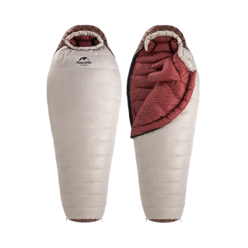 حقيبة النوم بتصميم المومي (سنوبيرد) من ناتشرهايك - اللون الرمادي الدخاني - الحجم المتوسط (880 جم) - محشو بريش البط