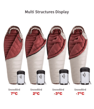 كيس نوم  Snowbird Mummy Duck Down XL1090G من Naturehike- بني دخاني