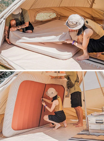 Naturehike Inflatable Cushion Cotton Bed Cover Double - Khaki
