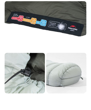 كيس نوم Fireworks من ناتشر هايك خفيف للغاية 274 جم كبير - رمادي