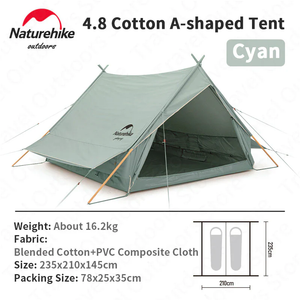 Naturehike Extend 4.8 Cotton Eaves Tower Tent - Green