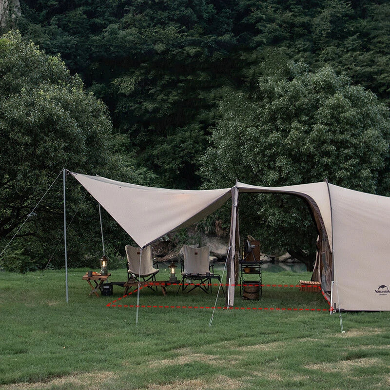 Naturehike Cloud Vessel Tunnel Tent Quicksand Gold L (With