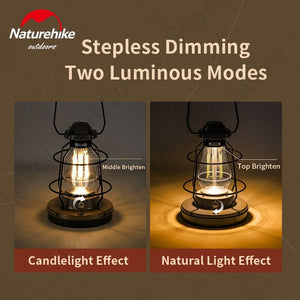 Naturehike (Star Trail) Retro Atmosphere Camp Lights - Gray/L