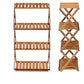Naturehike Outdoor multi-layer shelf four-layer Shelf - Wood grain