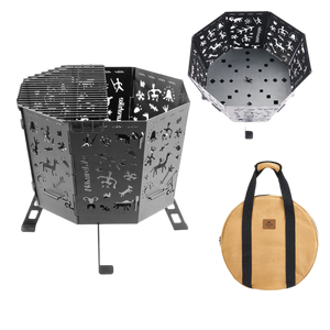 ناتشرهايك توتم موقد ناري قابل للطي - أسود