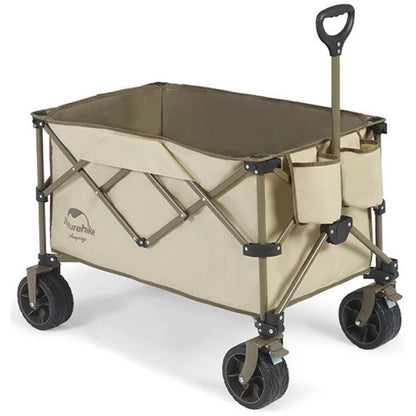 Naturehike TC03 Four-Way With Brakes Folding Trolly - Light Beige