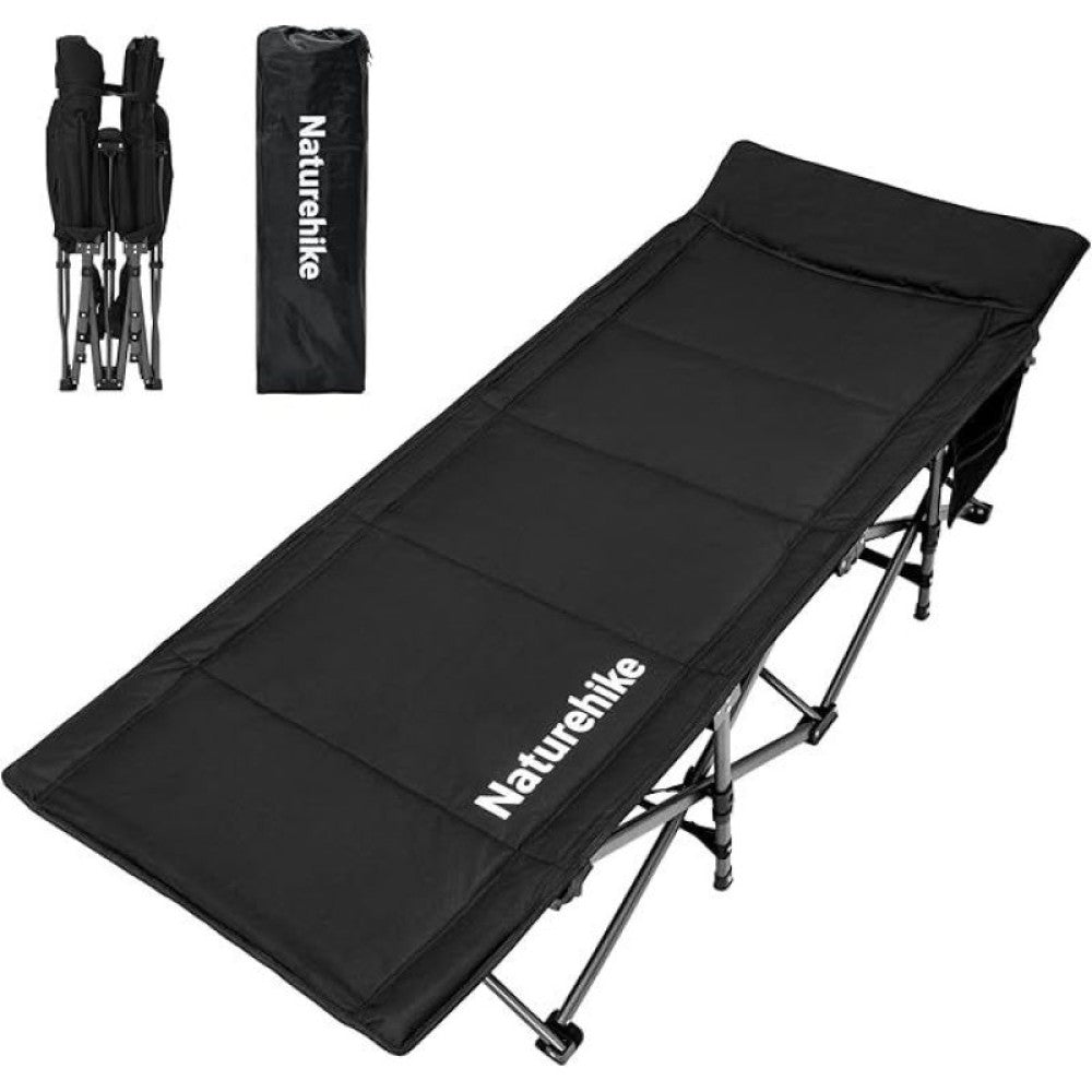 Naturehike Xingye Outdoor Folding Camp Single Bed 190x70x36 - Black