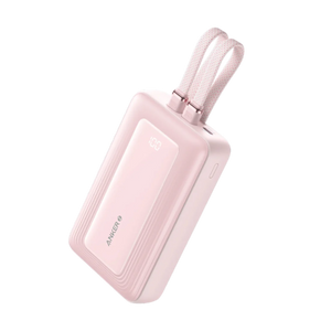 Anker Zolo Power Bank (20K, 30W, Built-In USB-C and Lightning Cable) -Pink