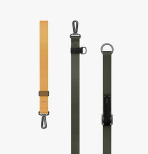 UNIQ Vista Flex 2-in-1 Lanyard And Hand Strap - Deep Forest/ Canary Yellow