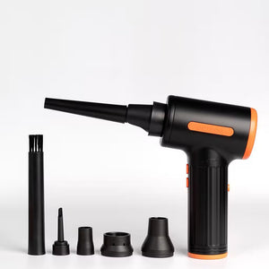 Porodo Lifestyle Portable Handheld Super Duster With Vacuum Function - Black/Orange