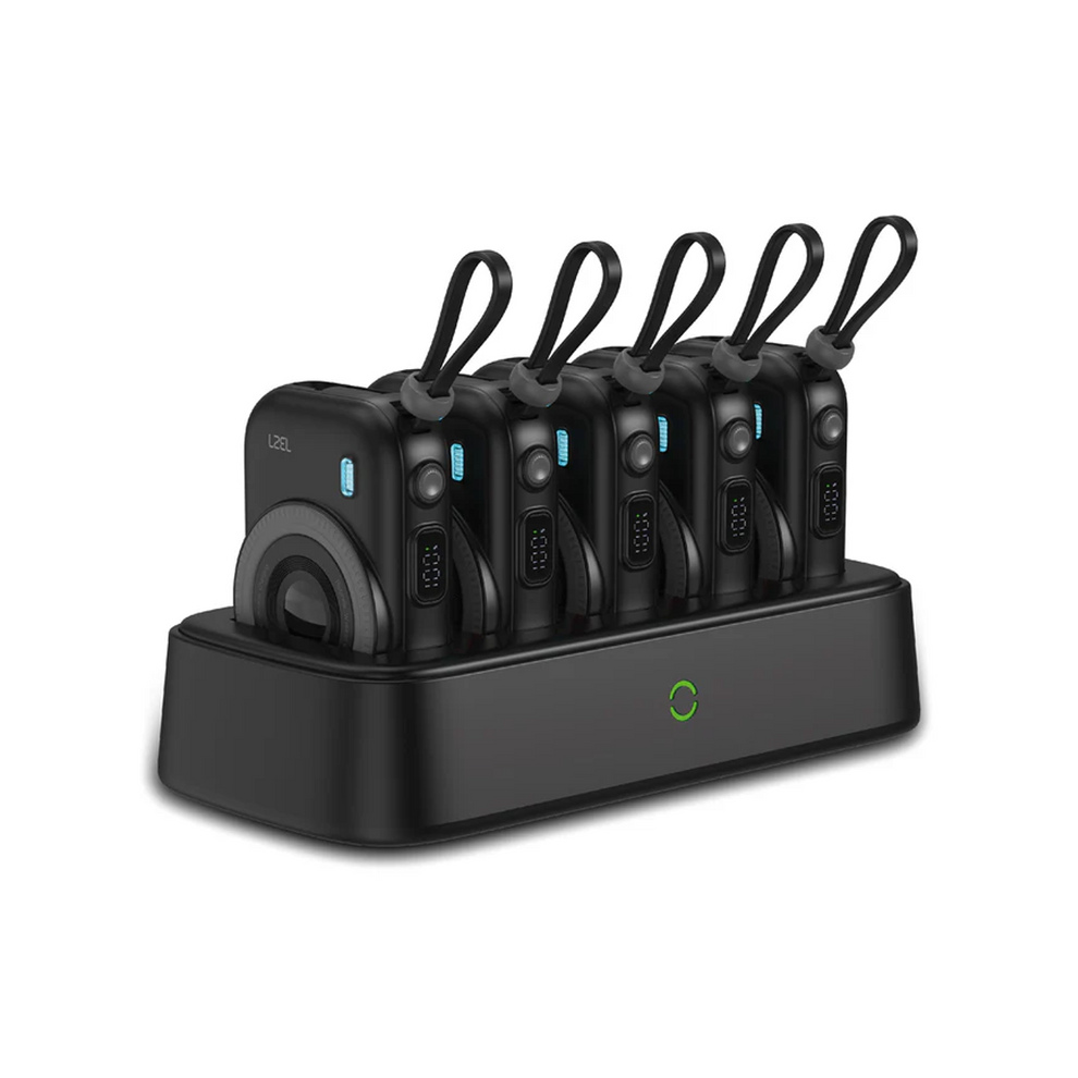 LZEL PentaEnergia Station 5X Wireless Power Bank Charging Dock 10000mAh – Black