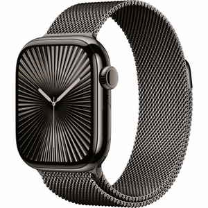 Apple Watch Series 10 GPS + Cellular 42mm Slate Titanium Case with Slate Milanese Loop