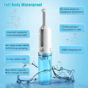 SWD Electric USB Charge Handheld Bidet - Portable Sprayer - Blue