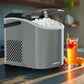 Porodo Lifestyle Instant Bullet Ice Maker with Transparent Lid-Silver