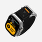 AULUMU A11 Mag Buckle Slim Band for Apple Watch 42/44/45/49mm - Classic Black and Silver Buckle