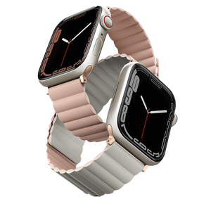 Uniq Revix Reversible Magnetic for Apple Watch Strap 42/44/45mm Blush (Pink/Beige)