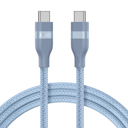Anker USB-C to USB-C Cable 240W (Upcycled-Braided) (1.8m/6ft) -Blue