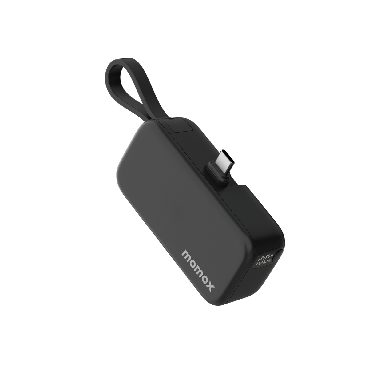 Momax 1-Power Mini 5000mAh Bulit-in foldable USB-C connector Battery pack (Black)