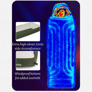 حقيبة نوم  ببطانة البطة والقطن مصممة لتحمل درجات حرارة تصل إلى -18 درجة مئوية XR750 من ناتشر هايك،  اللون الأحمر