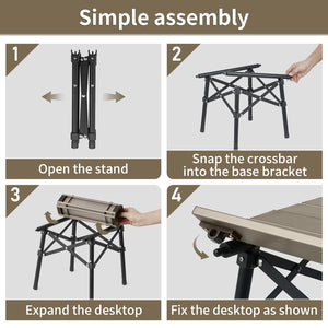 طاولة نيتشر هايك الخارجية المحمولة القابلة للطي - بنية (صغيرة)