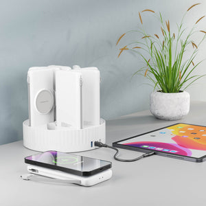 Powerology 8 IN 1 10000mAh Powerbank Terminal - White
