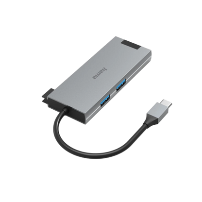 Hama 5-in-1 USB-C Hub, 2 x USB-A, USB-C, HDMI, LAN-Ethernet