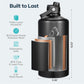 Buzio Duet Series Gallon Bottle with 2 Lids and Sleeve 3.8L - Black
