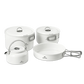 Naturehike Ceramic Non-Stick Pot Set - White (4pcs)