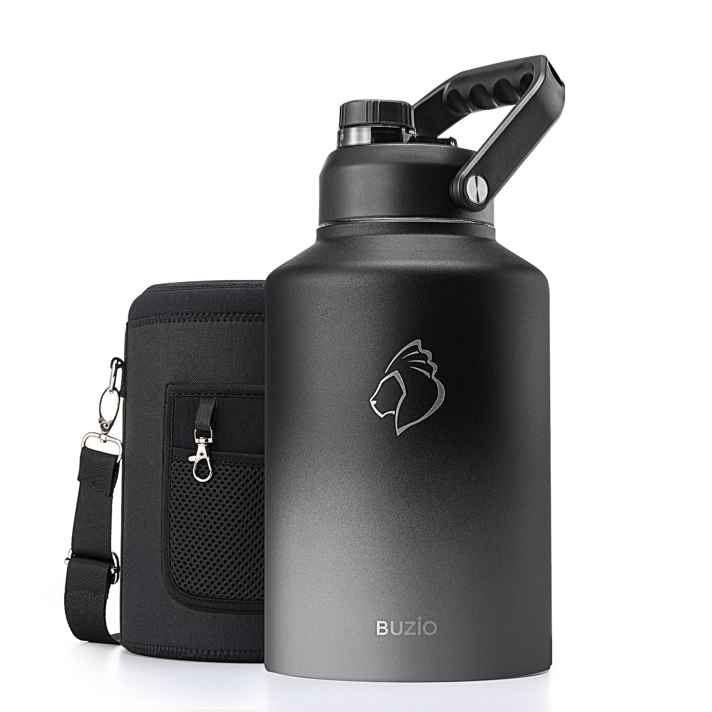 Buzio Rock Series One Gallon Jug with Spout Lid and Sleeve 3.8L - Shadow