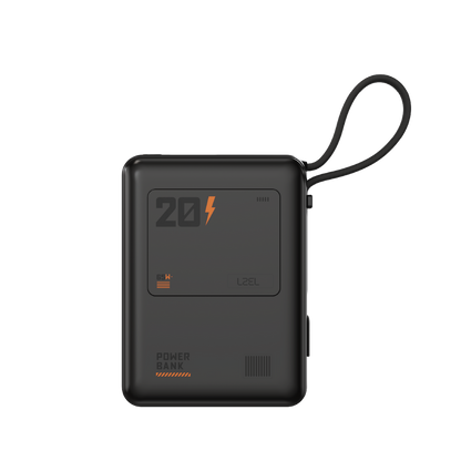 بنك الطاقة المحمول LZEL Zenoflex Surge20 بسعة 20000 مللي أمبير وقوة قصوى 65 واط بتقنية الشحن السريع PD، مزود بمنفذي USB-C - أسود