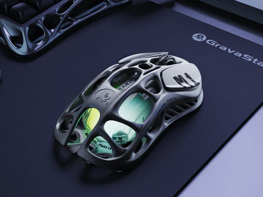 GravaStar Mercury M1 Pro Wireless Gaming Mouse - Gunmetal gray