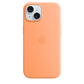 Apple iPhone 15 Silicone Case with MagSafe - Orange Sorbet