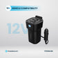 Powerology 150W Cup Holder Power Inverter Dual USB-C & USB-A QC3.0 - Black