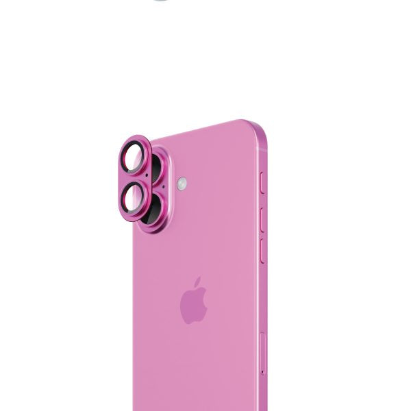 Smartix Premium Aluminium Camera Lens Protector For iPhone 16/16 Plus Pink