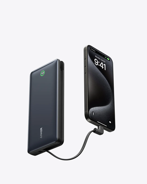 Anker Nano Power Bank 20K, 30W, Built-In USB-C Cable - Black