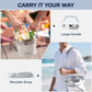 Buzio Insulated Ice Bucket 7L with Lid Scoop Tongs and 2 Cups - White